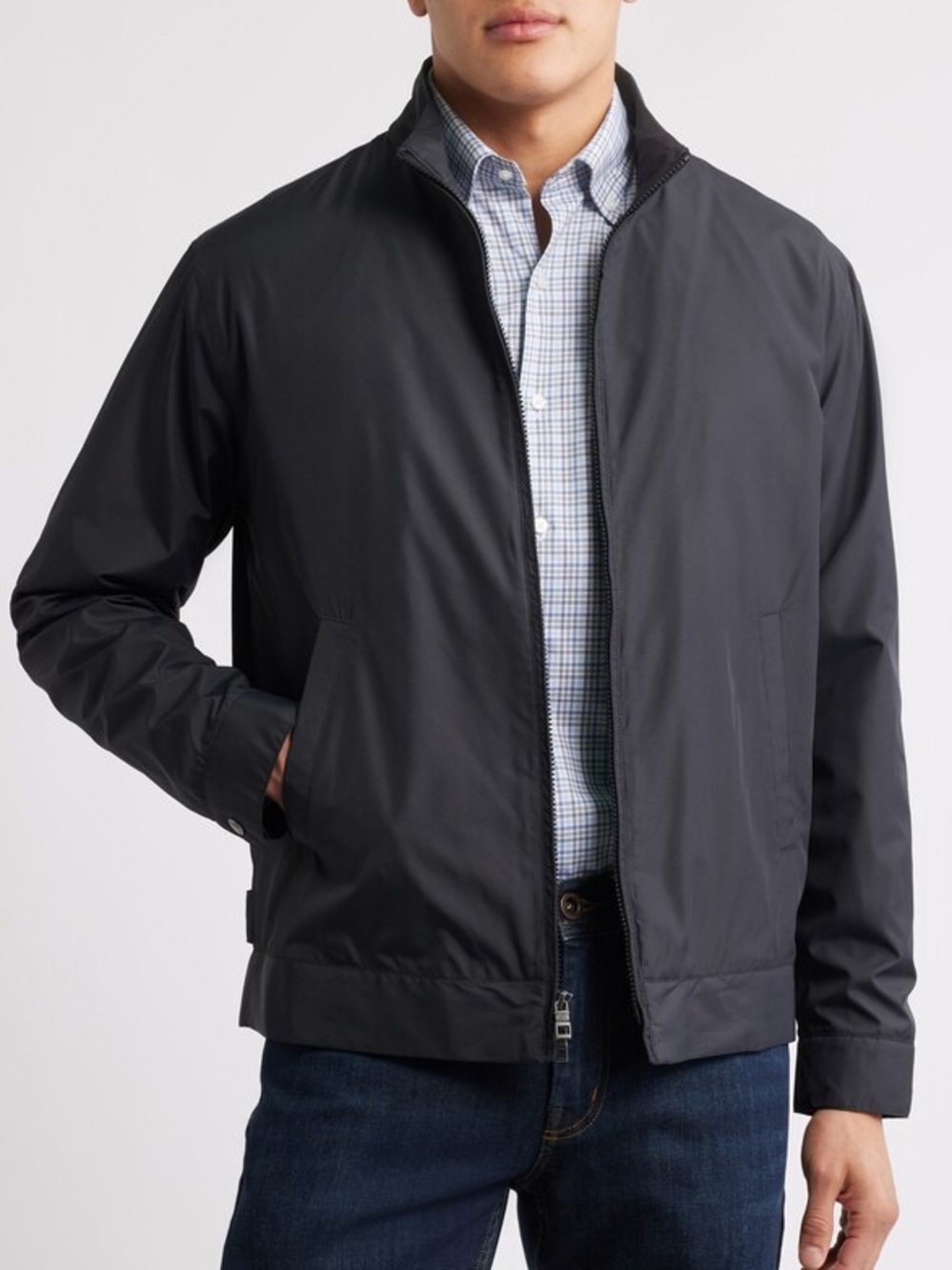 Peter Millar men's Hartford lightweight golf windbreaker dark navy blue Sz L